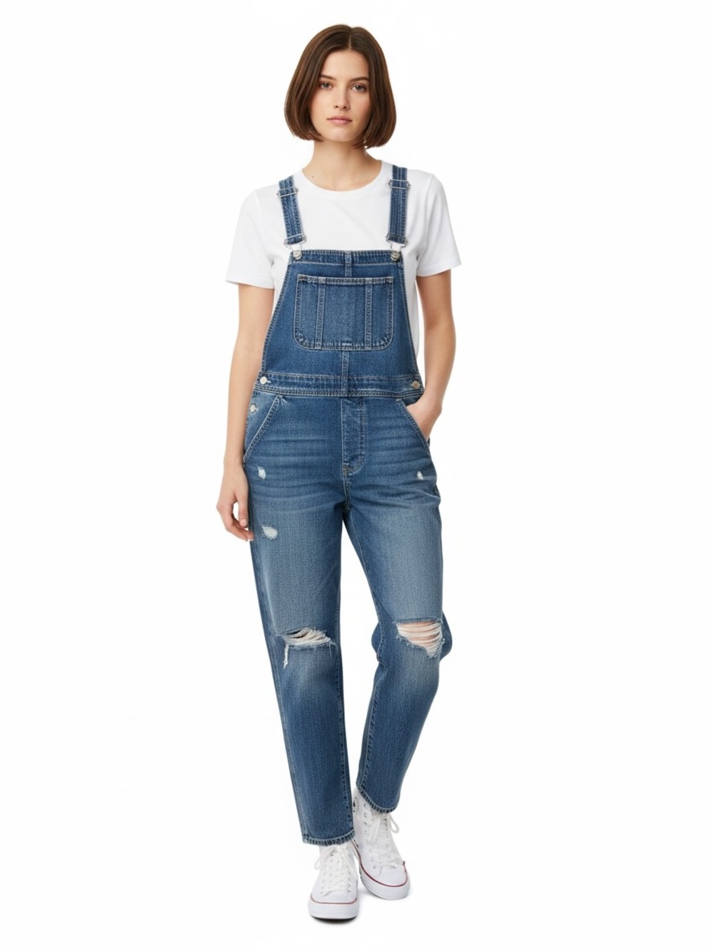NWT GAP Women’s Distressed Denim Overalls